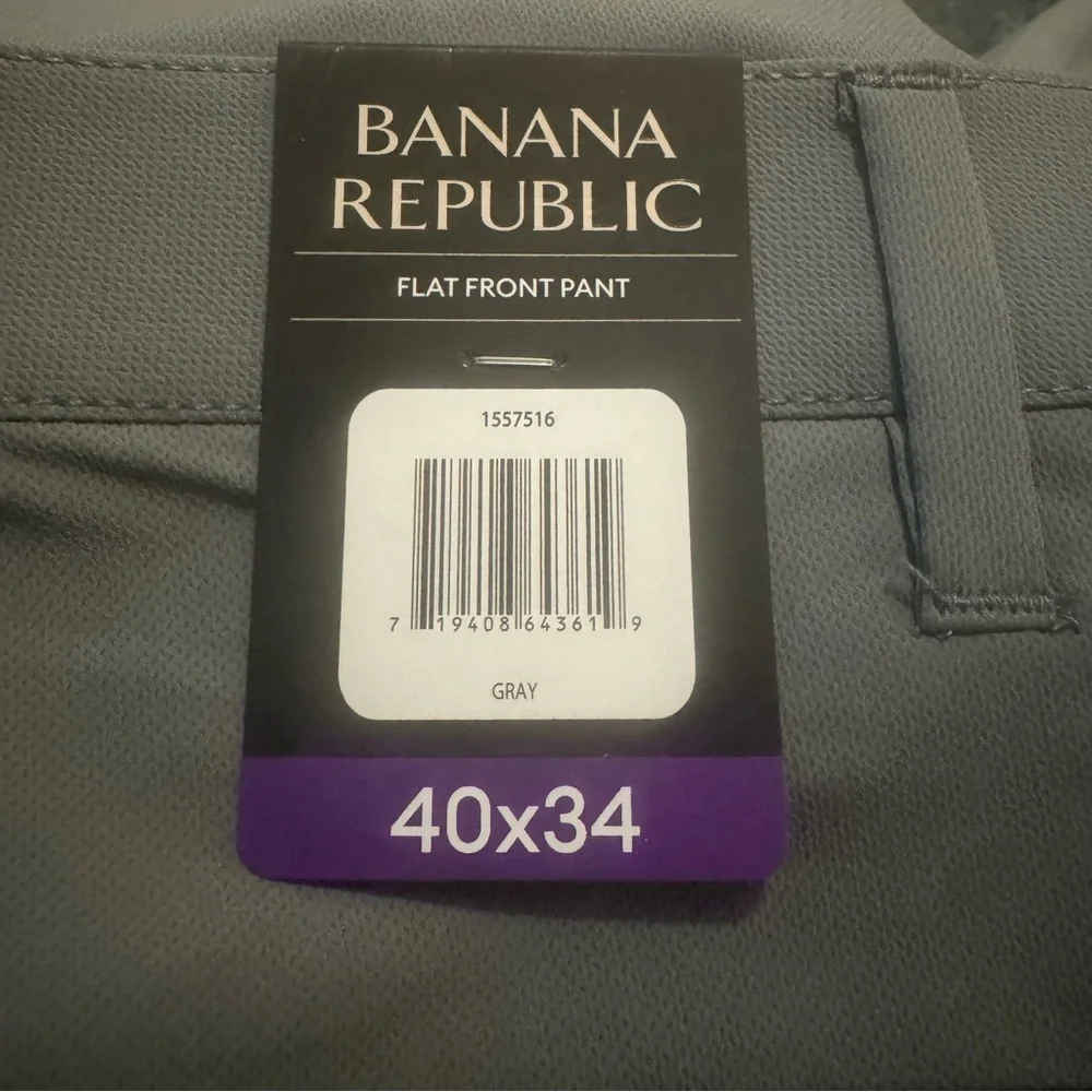 Banana Republic Gray Flat Front Pants